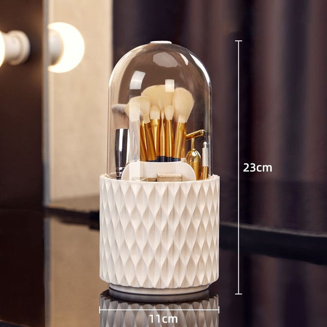 Rotating Makeup Brush Storage