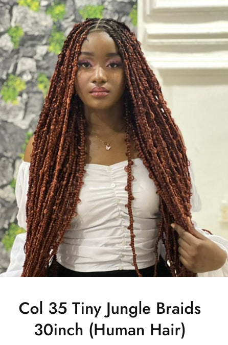 African Hand Braided Human Hair Wigs Any Style