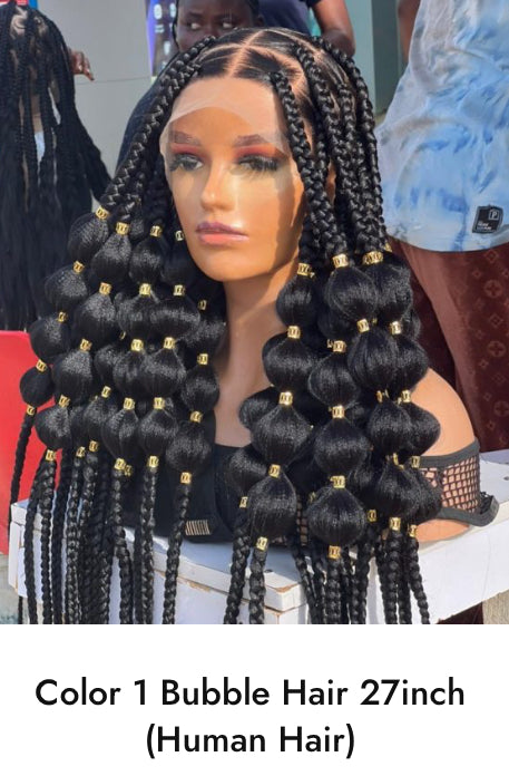 African Hand Braided Human Hair Wigs Any Style