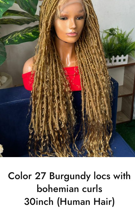 African Hand Braided Human Hair Wigs Any Style