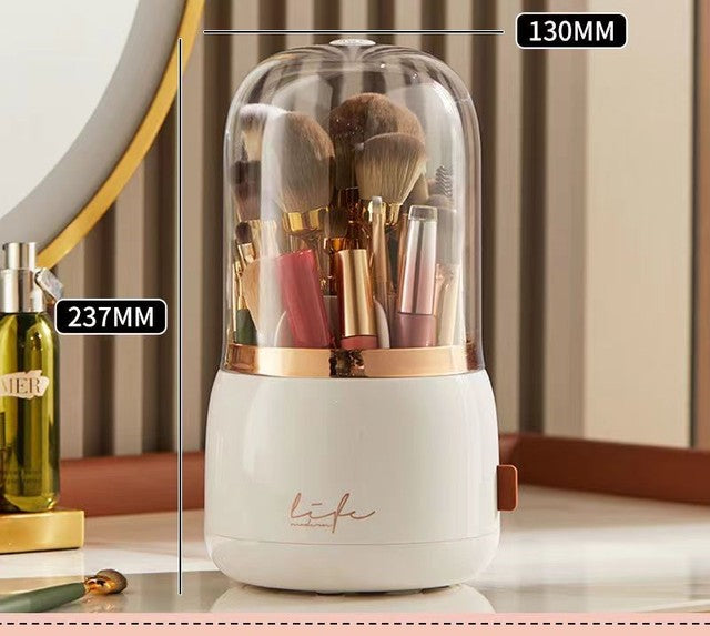 Rotating Makeup Brush Storage